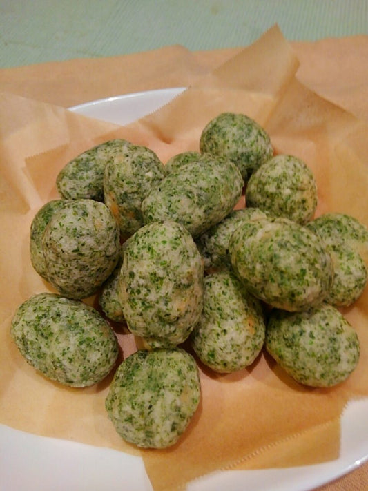 米粉にモチモチ磯部揚げ