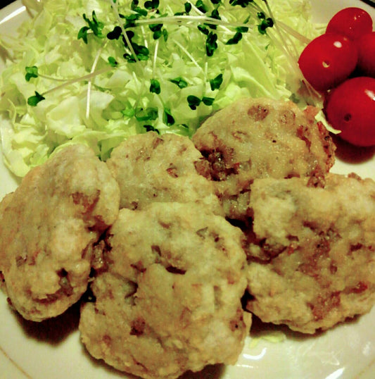 清水っ粉とレンコンのもちもち揚げ